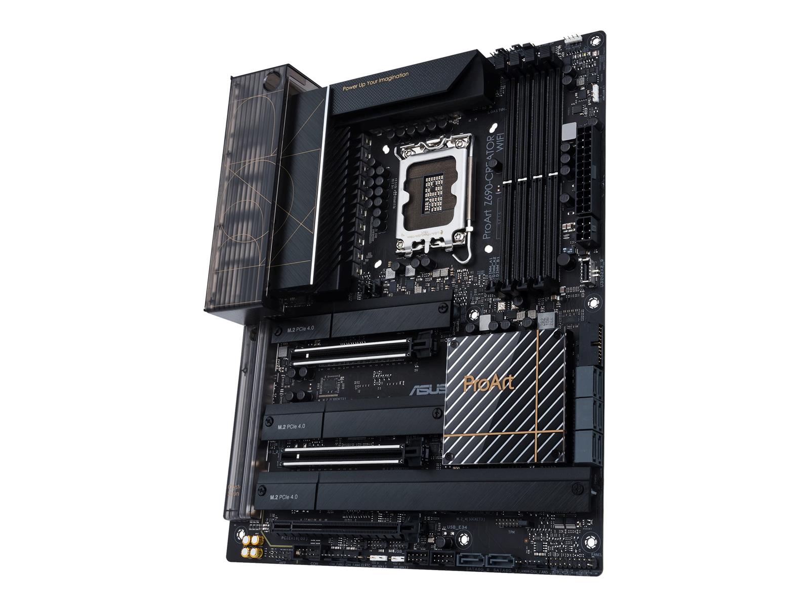 ASUS ProArt Z690-CREATOR WIFI - Motherboard - ATX - LGA1700-Sockel - Z690 Chipsatz - USB 3.2 Gen 1, USB 3.2 Gen 2, USB-C Gen 2x2, USB4 - 10 Gigabit LAN, 2.5 Gigabit LAN, Wi-Fi, Bluetooth - Onboard-Grafik (CPU erforderlich)