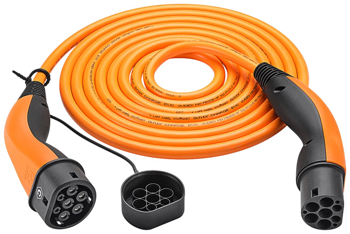 HELIX Komfort-Ladekabel Typ 2, bis zu 22 kW, 5 m, orange HELIX Komfort-Ladekabel Typ 2, bis zu 22 kW, 5 m, orange