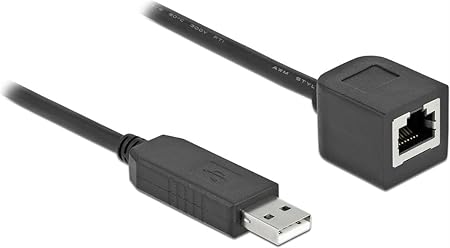 Delock Serielles Anschlusskabel USB A Stecker zu RS-232 RJ45 Buchse 50 cm