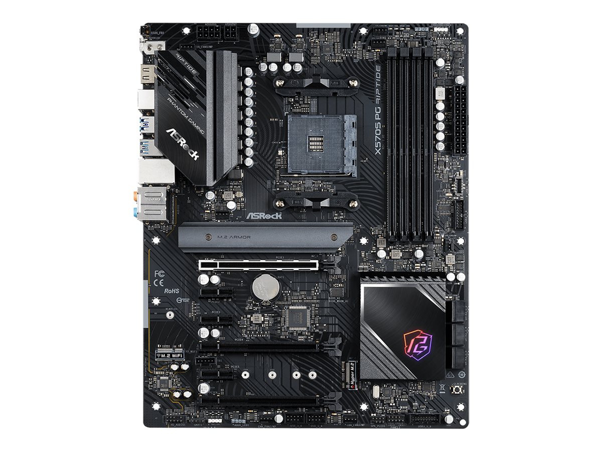ASRock X570S PG Riptide - Motherboard - ATX - Socket AM4 - AMD X570 Chipsatz - USB-C Gen2, USB 3.2 Gen 1, USB 3.2 Gen 2 - 2.5 Gigabit LAN - Onboard-Grafik (CPU erforderlich)