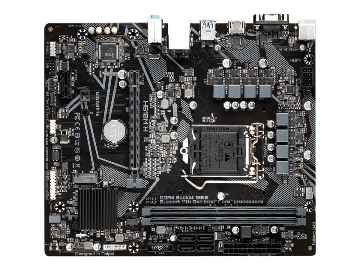 Gigabyte H510M H - 1.0 - Motherboard - micro ATX - LGA1200-Sockel - H510 Chipsatz - USB 3.2 Gen 1 - Gigabit LAN - Onboard-Grafik (CPU erforderlich)
