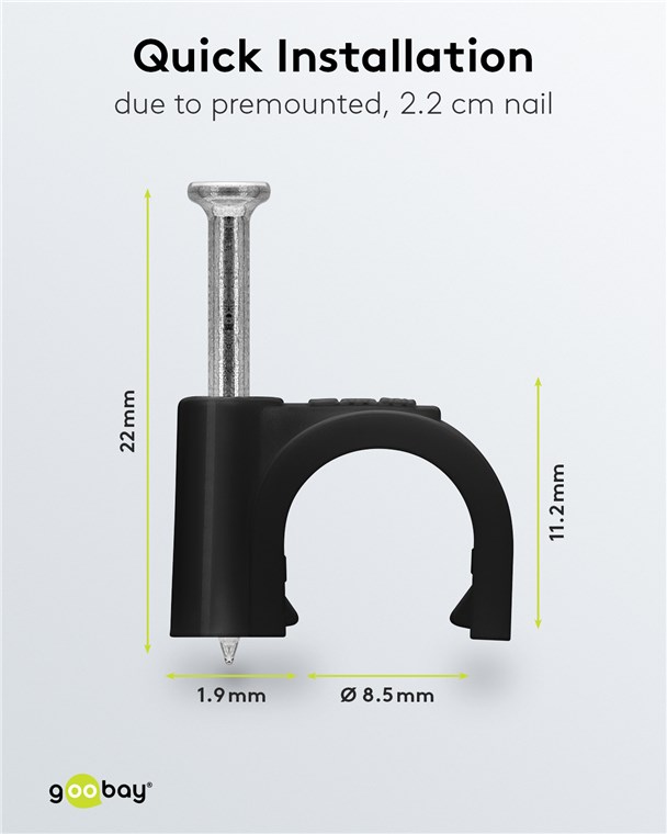 Kabelschelle 9 mm, schwarz Kabelschelle 9 mm, schwarz