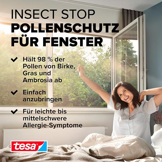 tesa Pollenschutz-Gitter 1.5m x 1.8m anthrazit