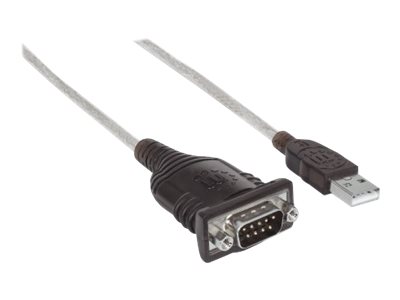 Manhattan USB auf Seriell-Konverter, Zum Anschluss eines seriellen Geräts an einen USB-Port, Prolific PL-2303RA-Chipsatz, 0,45 m, Polybag-Verpackung