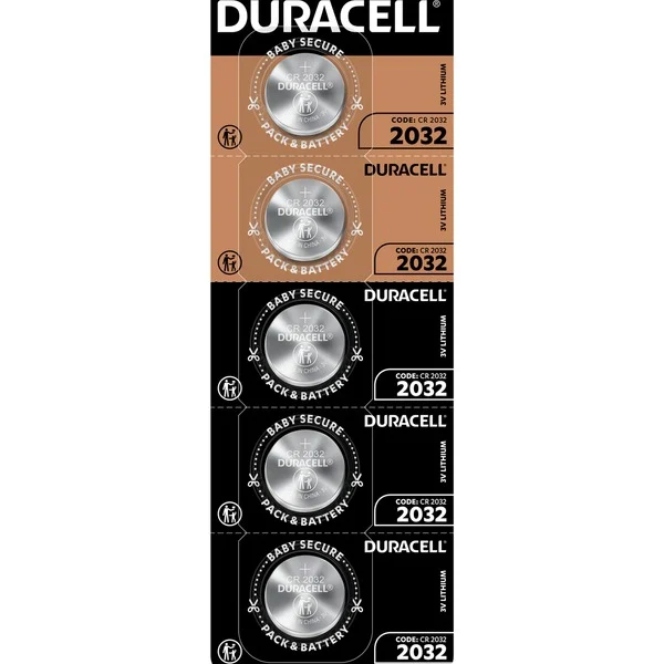 Duracell Batterie Knopfzelle CR2032 3.0V Lithium        5St.