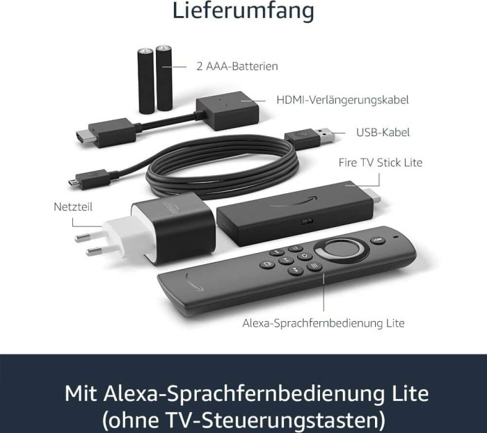 Amazon Fire TV Stick Lite - AV-Player - 8 GB