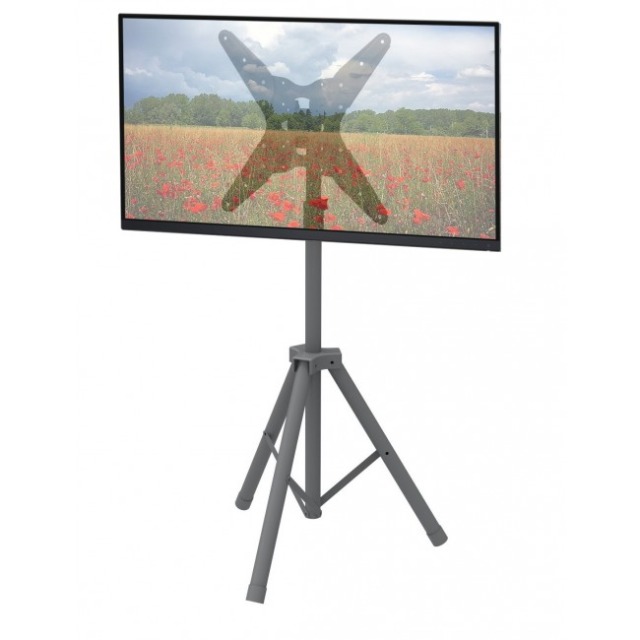Techly Aufstellung - für TV (Universal-Stativ) - Kunststoff, Stahl - Schwarz - Bildschirmgröße: 43-152 cm (17"-60")