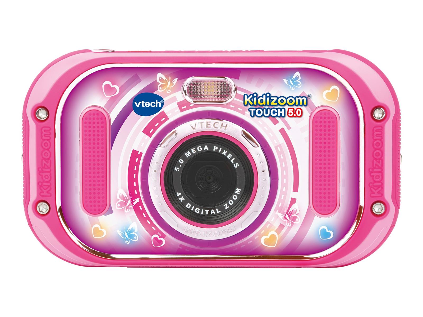 VTech KidiZoom Touch 5.0 pink – Kinderkamera mit Touchscreen, Selfie- und Videofunktion, Effekten, Spielen und vielem mehr – 5-12 Jahren