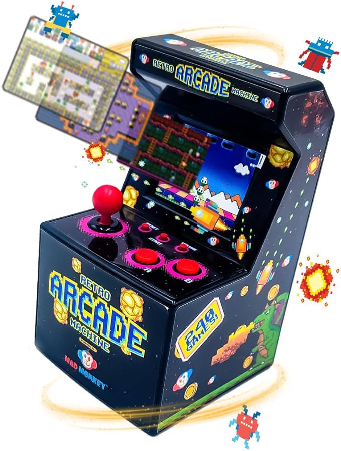 Mad Monkey - Mini Arcade Machine mit 240x 8-Bit Spielen