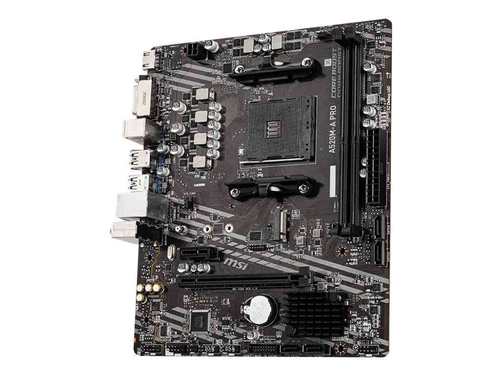MSI A520M-A PRO Motherboard AMD A520 Sockel AM4 micro ATX