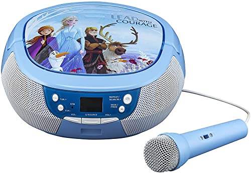EKIDS CD-Player Frozen Eiskönigin    CD/Radio/Mikrofon blau