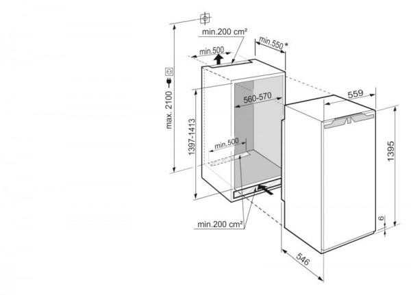Liebherr Kühl-Gefrierkombi IRBd 4571-20 192L/16L  wh  D (Speditionsversand)