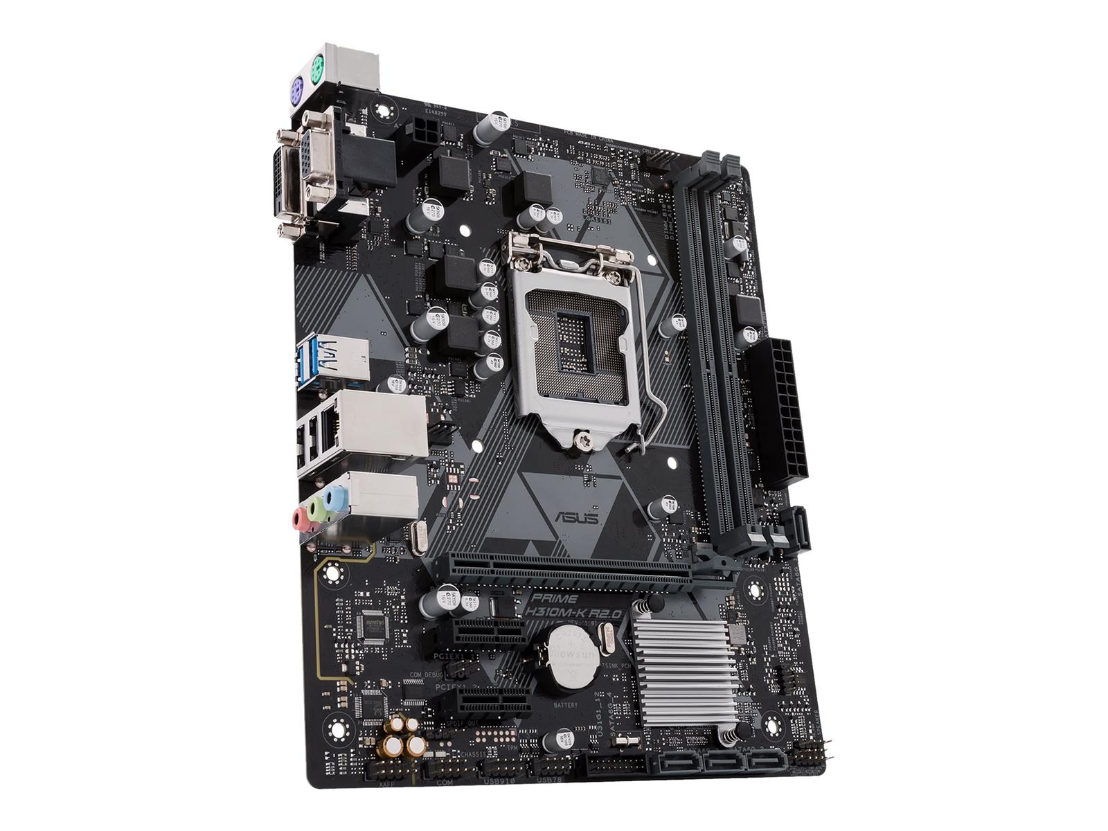 ASUS PRIME H310M-K R2.0 - Motherboard - micro ATX - LGA1151 Socket - H310 Chipsatz - USB 3.1 Gen 1 - Gigabit LAN - Onboard-Grafik (CPU erforderlich) ASUS PRIME H310M-K R2.0 - Motherboard - micro ATX - LGA1151 Socket - H310 Chipsatz - USB 3.1 Gen 1 - Gigabit LAN - Onboard-Grafik (CPU erforderlich)