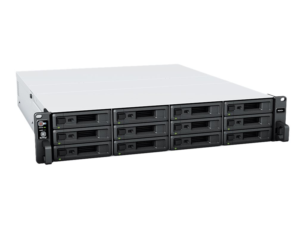 Synology RackStation RS2423RP+ NAS & Speicherserver Rack (2U) Ryzen Embedded V1780B 8 GB DDR4 0 TB DiskStation Manager Schwarz, Grau