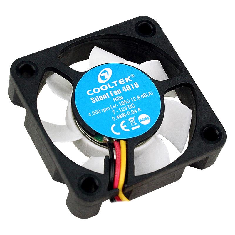 Cooltek Silent Fan 4010 Computergehäuse Ventilator 4 cm Schwarz, Weiß