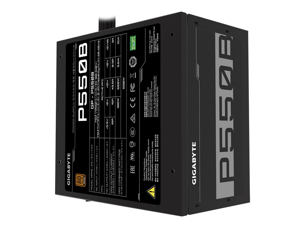 GIGABYTE P550B Netzteil 550 W 20+4 pin ATX ATX Schwarz