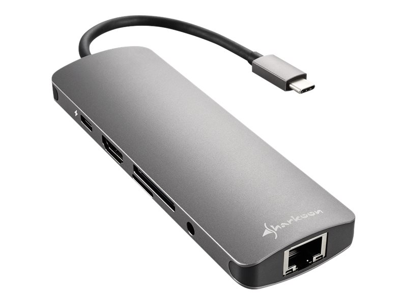 Sharkoon USB 3.0 Type C Combo Adapter Schnittstellenkarte/Adapter HDMI, RJ-45, USB 3.2 Gen 1 (3.1 Gen 1) Sharkoon USB 3.0 Type C Combo Adapter Schnittstellenkarte/Adapter HDMI, RJ-45, USB 3.2 Gen 1 (3.1 Gen 1)