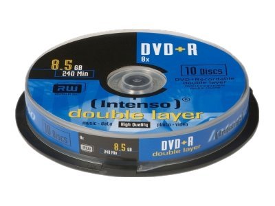 Intenso DVD+R 8.5GB, DL, 8x 8,5 GB DVD+R DL 10 Stück(e)
