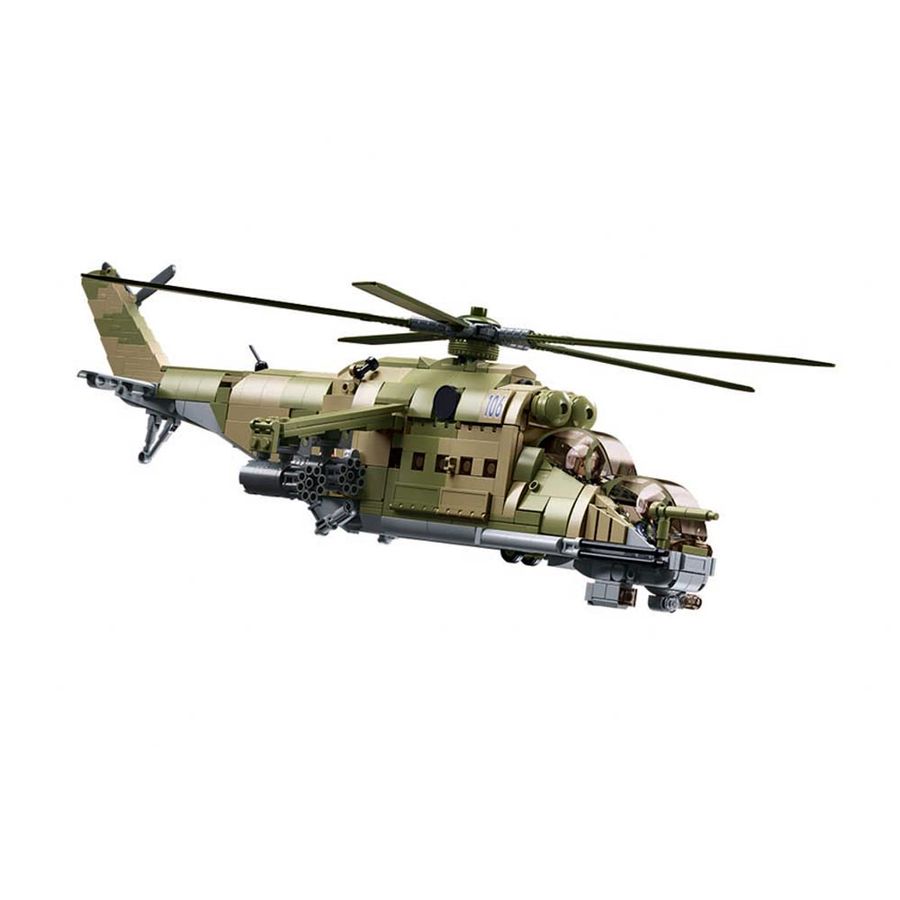 Model Bricks - Kampfhelikopter (MI-24S) (893 Teile)