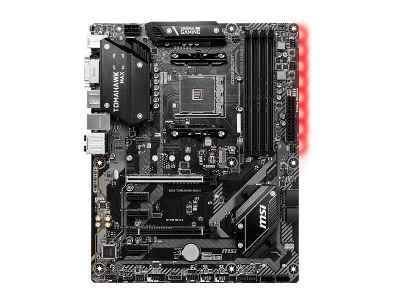 MSI B450 TOMAHAWK MAX II - Motherboard - ATX - Socket AM4 - AMD B450 Chipsatz - USB-C Gen2, USB 3.2 Gen 1, USB 3.2 Gen 2 - Gigabit LAN - Onboard-Grafik (CPU erforderlich)