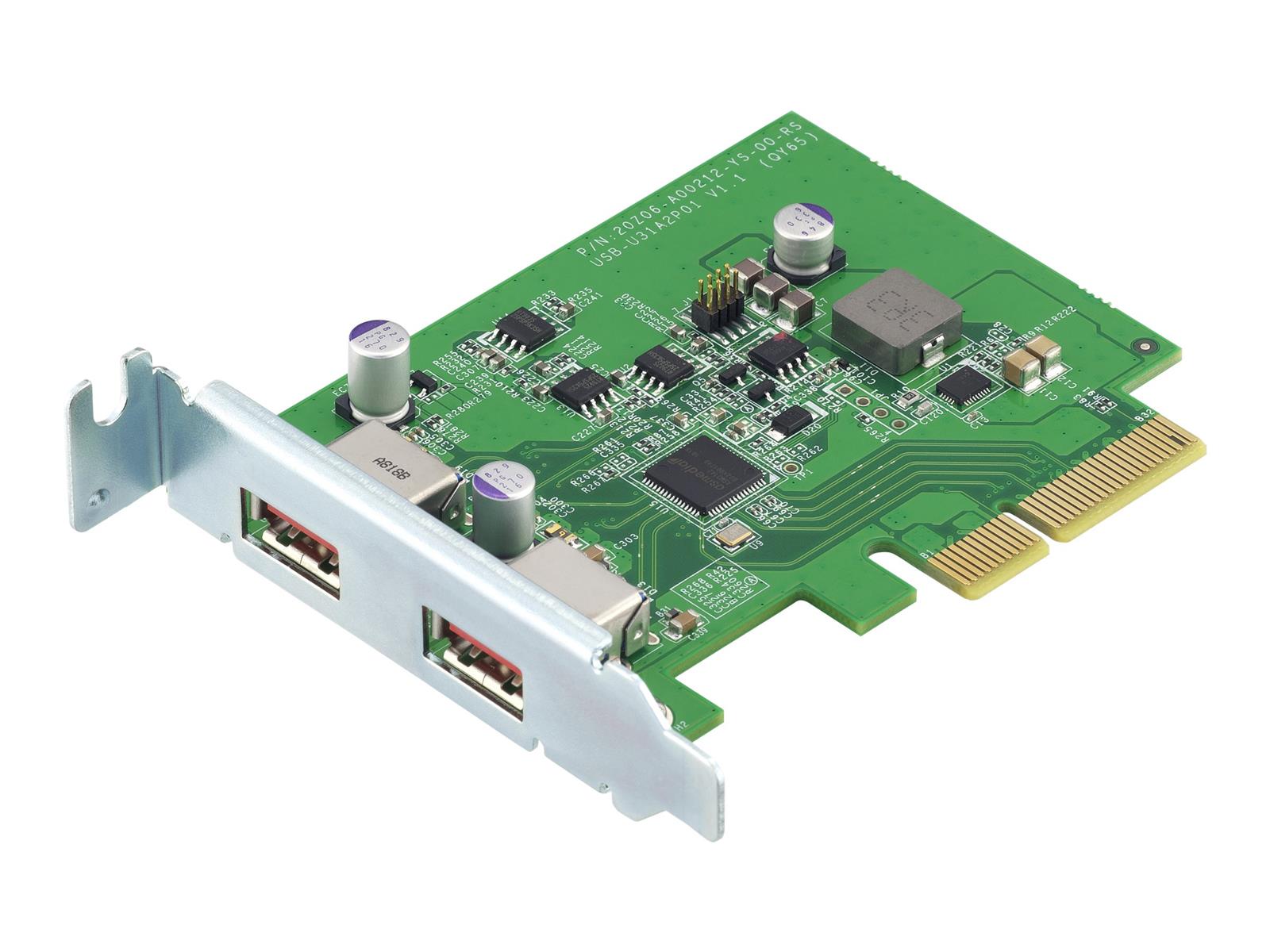 QNAP QXP-10G2U3A - USB-Adapter - PCIe 2.0 x2 Low-Profile QNAP QXP-10G2U3A - USB-Adapter - PCIe 2.0 x2 Low-Profile