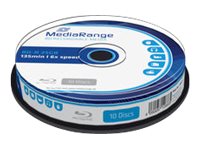 MediaRange Bluray 25GB 10pcs BD-R Spindel 6x