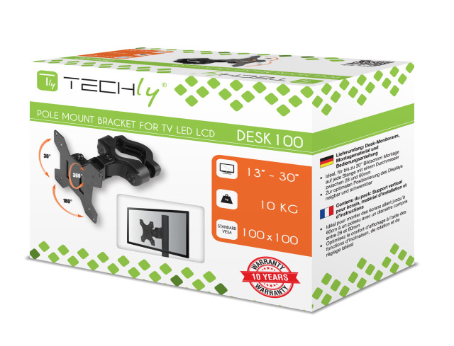 Techly ICALCD100BK Tisch/Bank Schwarz