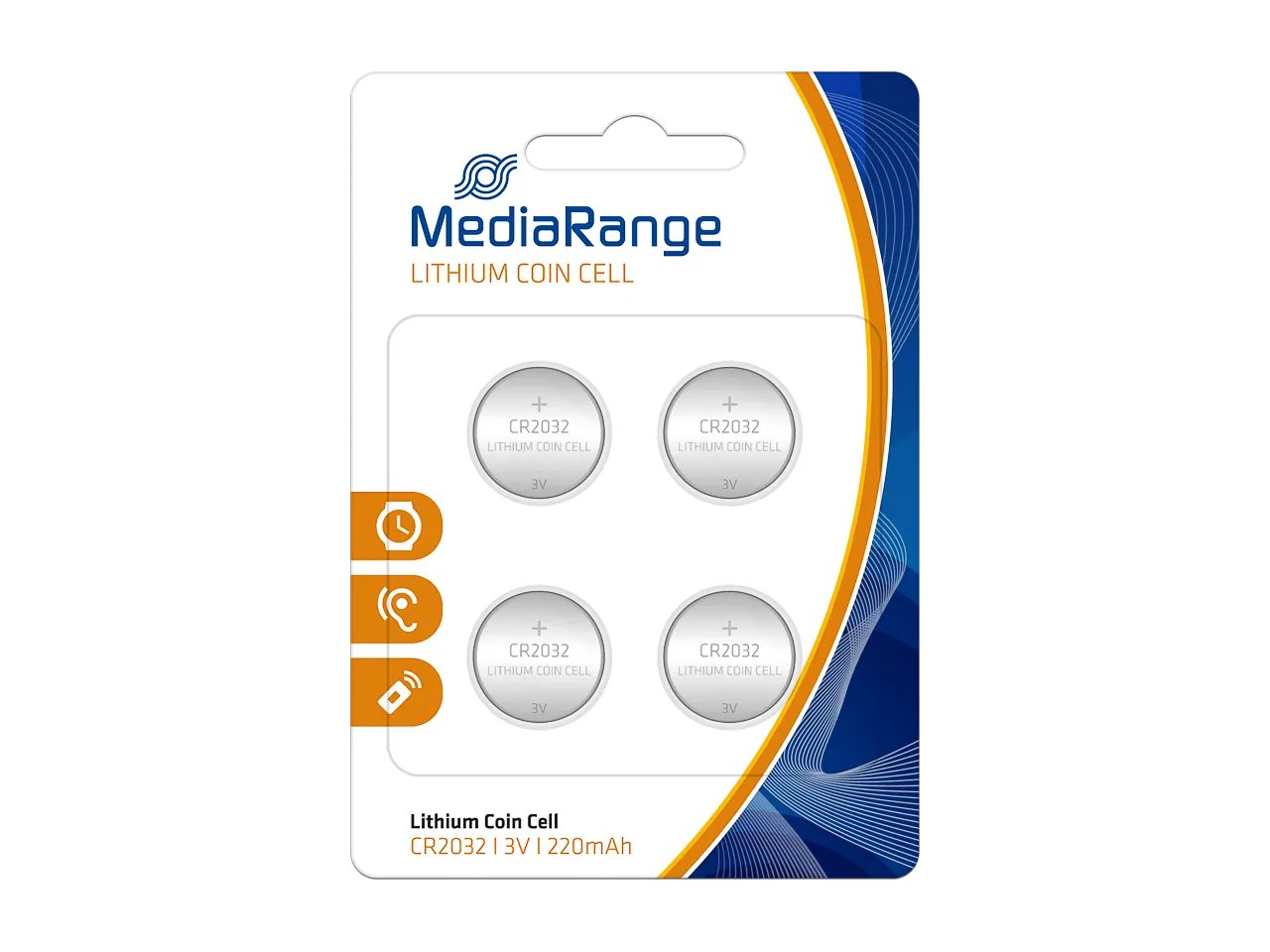 MediaRange MRBAT132 Haushaltsbatterie Einwegbatterie CR2032 Lithium