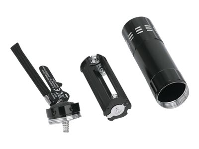 Manhattan 3er-Pack LED-Aluminiumtaschenlampe, 45 Lumen Ausgangsleistung, neun LEDs, kompaktes Format, schwarz