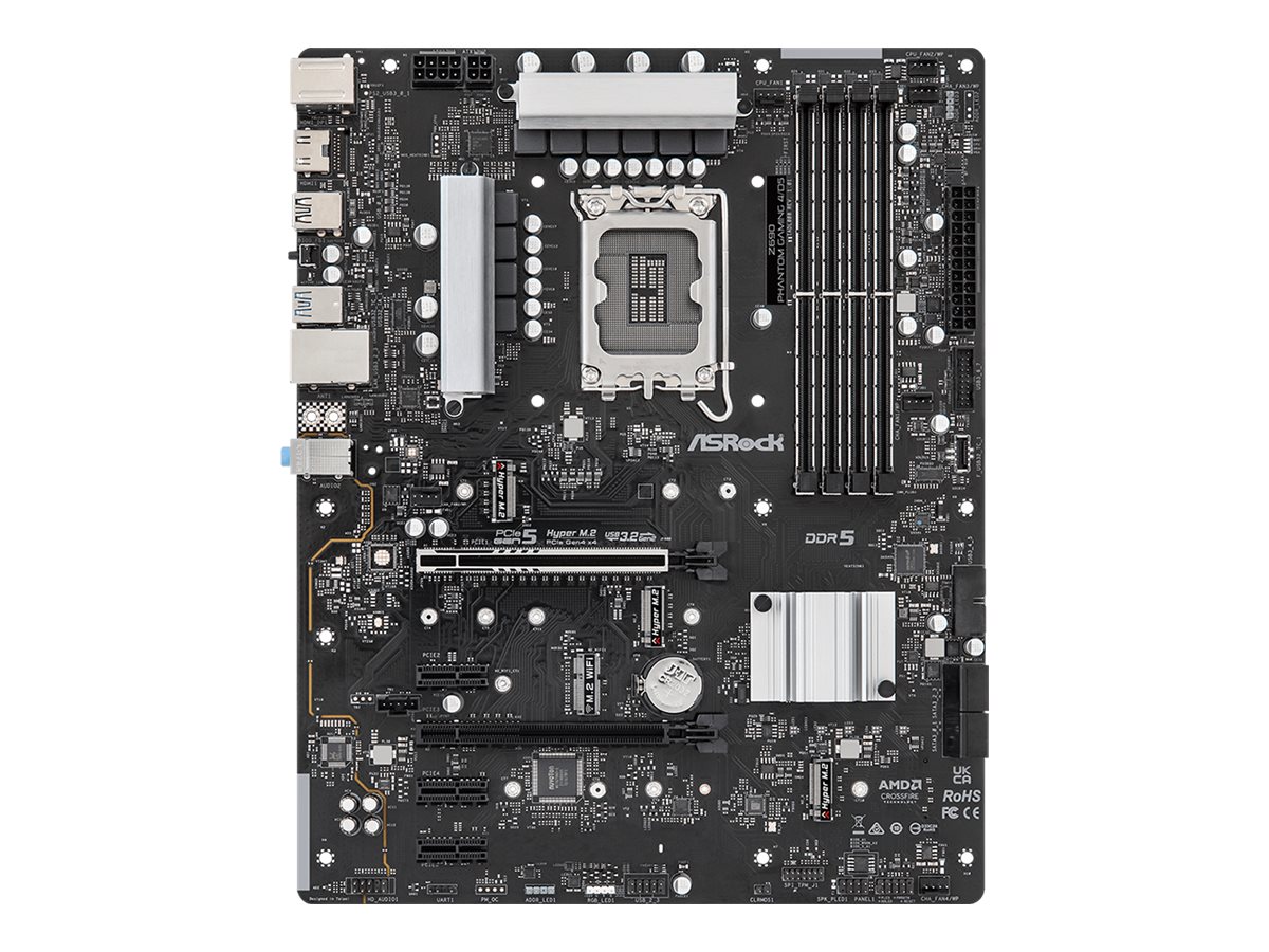 ASRock Z690 Phantom Gaming 4/D5 - Motherboard - ATX - LGA1700-Sockel - Z690 Chipsatz - USB-C Gen2, USB 3.2 Gen 1, USB 3.2 Gen 2, USB-C Gen 2x2 - Gigabit LAN - Onboard-Grafik (CPU erforderlich)