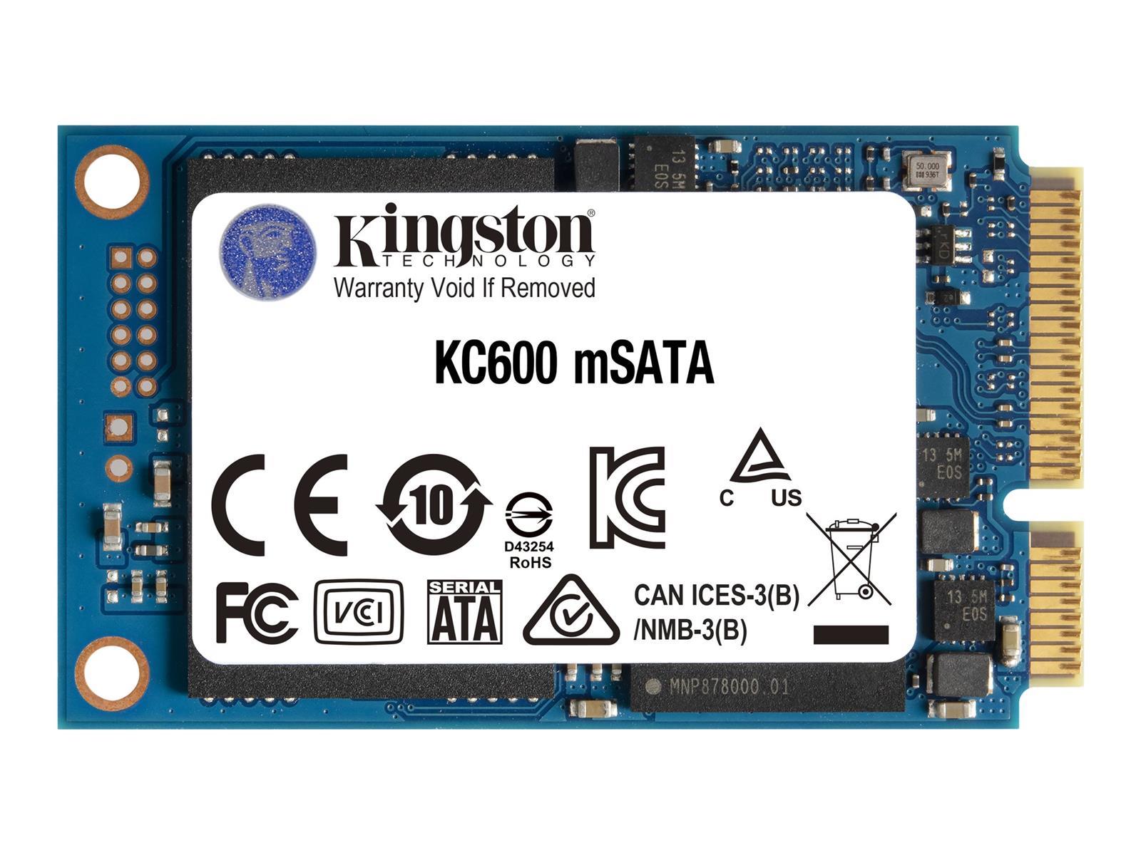 Kingston Technology 256G SSD KC600 SATA3 mSATA