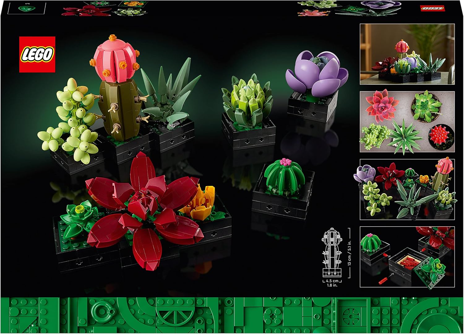 LEGO Botanicals Sukkulenten - Künstliche Blumen Set für Erwachsene - Blumenstrauß Bauset - Kreatives Hobby und Home Deko - Geschenkidee für Frauen & Männer - Botanik Kollektion (9 Pflanzen) 10309 LEGO Botanicals Sukkulenten - Künstliche Blumen Set für Erwachsene - Blumenstrauß Bauset - Kreatives Hobby und Home Deko - Geschenkidee für Frauen & Männer - Botanik Kollektion (9 Pflanzen) 10309