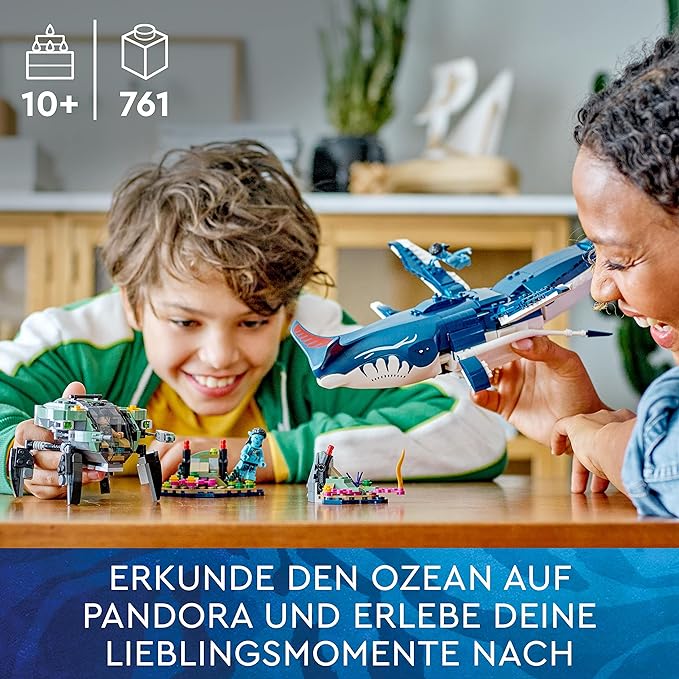 LEGO Avatar Payakan der Tulkun und Krabbenanzug, The Way of Water Ozean Spielzeug zum Bauen mit Meerestier-Figur für Kinder und Filmfans 75579