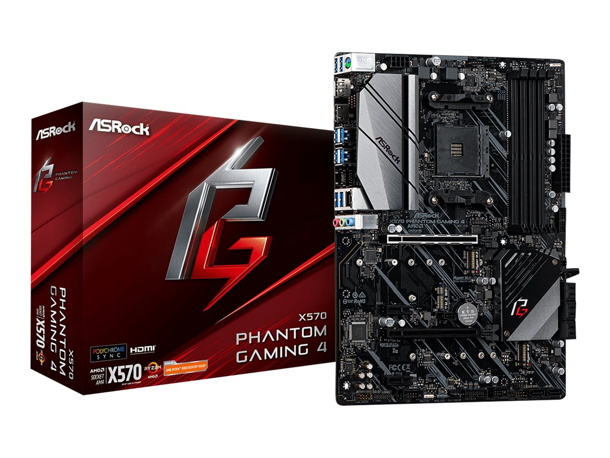 ASRock Z590 Phantom Gaming 4 - Motherboard - ATX - LGA1200-Sockel - Z590 Chipsatz - USB-C Gen2, USB 3.2 Gen 1, USB 3.2 Gen 2, USB-C Gen 2x2 - Gigabit LAN - Onboard-Grafik (CPU erforderlich)