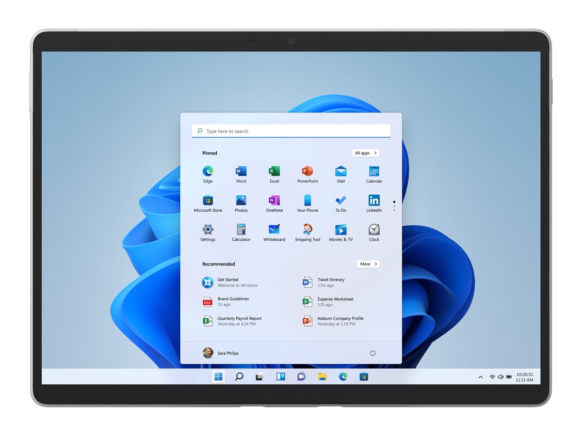 Microsoft Surface Pro 8 - Tablet - Intel Core i3 1115G4 - Win 11 Pro - UHD Graphics - 8 GB RAM - 128 GB SSD - 33 cm (13")