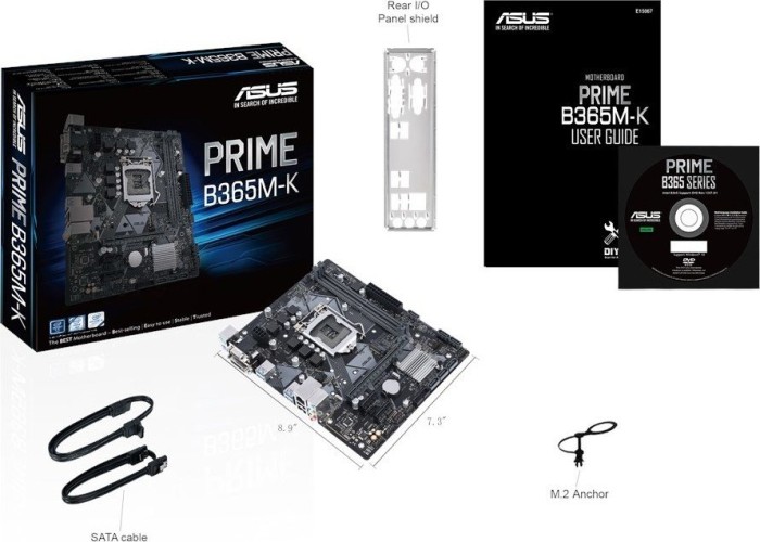 ASUS PRIME B365M-K - Motherboard - micro ATX - LGA1151 Socket - B365 Chipsatz - USB 3.1 Gen 1 - Gigabit LAN - Onboard-Grafik (CPU erforderlich)