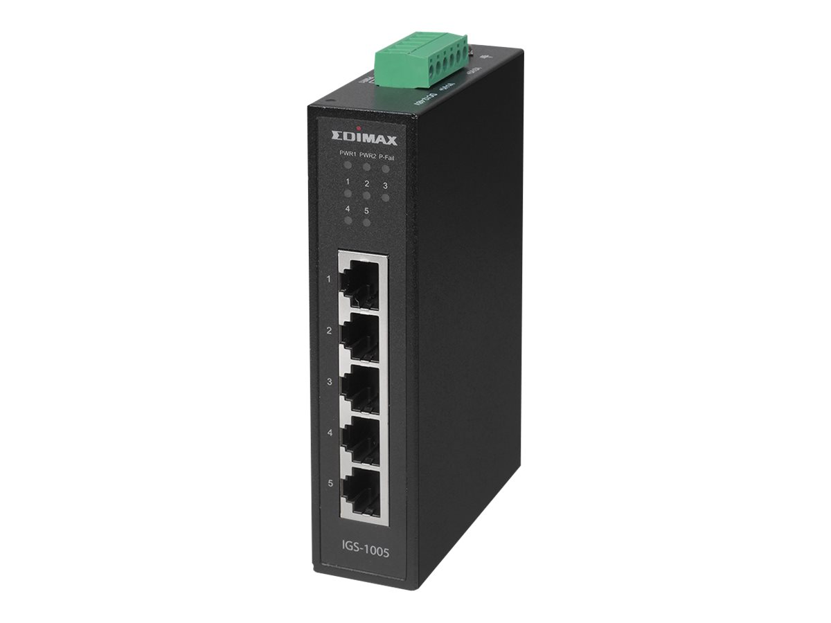 Edimax Industrieller 5-Port Gigabit DIN-Schienen-Switch