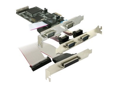 DeLOCK PCI Express card 4 x serial, 1x parallel Schnittstellenkarte/Adapter