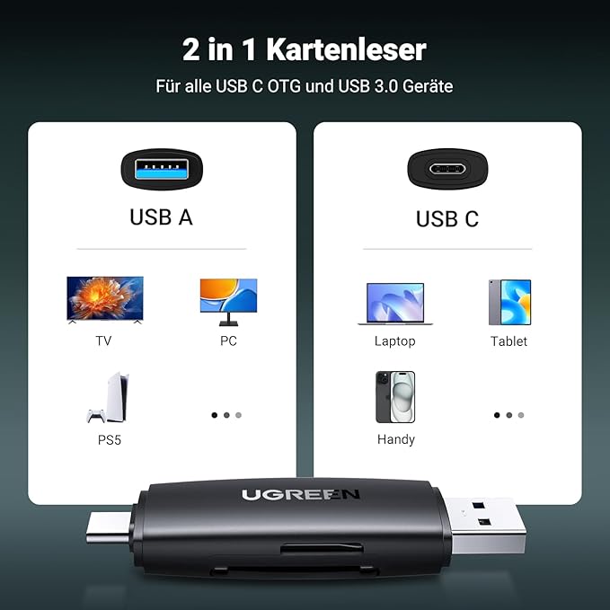 UGREEN Multifunction Card Reader Black