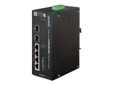 PLANET IP30 Industrial 4* 1000TP PoE+ 2* 100/1000X SFP (-40 bis 70 Grad C)