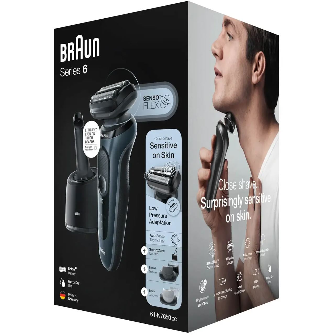 Braun Series 6 Rasierer Herren N7650cc Grau
