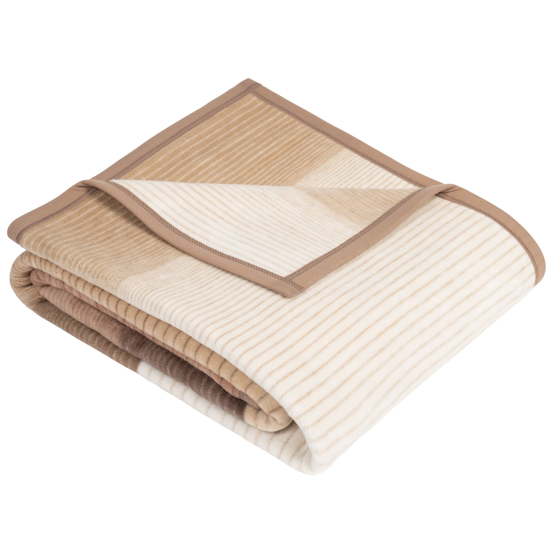 Ibena Jacquard Decke Granada 1442 braun/natur 150x200cm