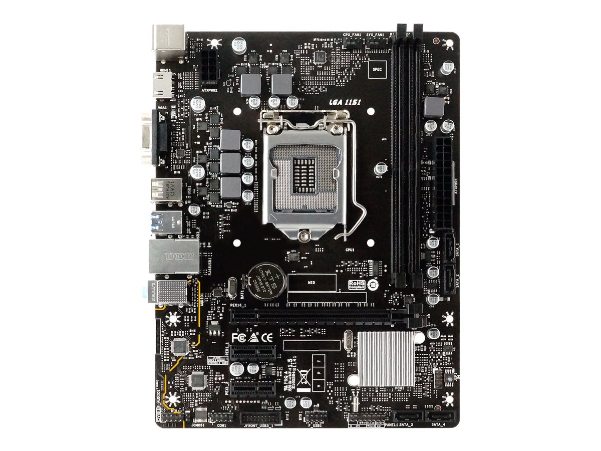 Biostar H310MHP - 7.X - Motherboard - micro ATX - LGA1151 Socket - H310 Chipsatz - USB 3.1 Gen 1 - Gigabit LAN - Onboard-Grafik (CPU erforderlich)