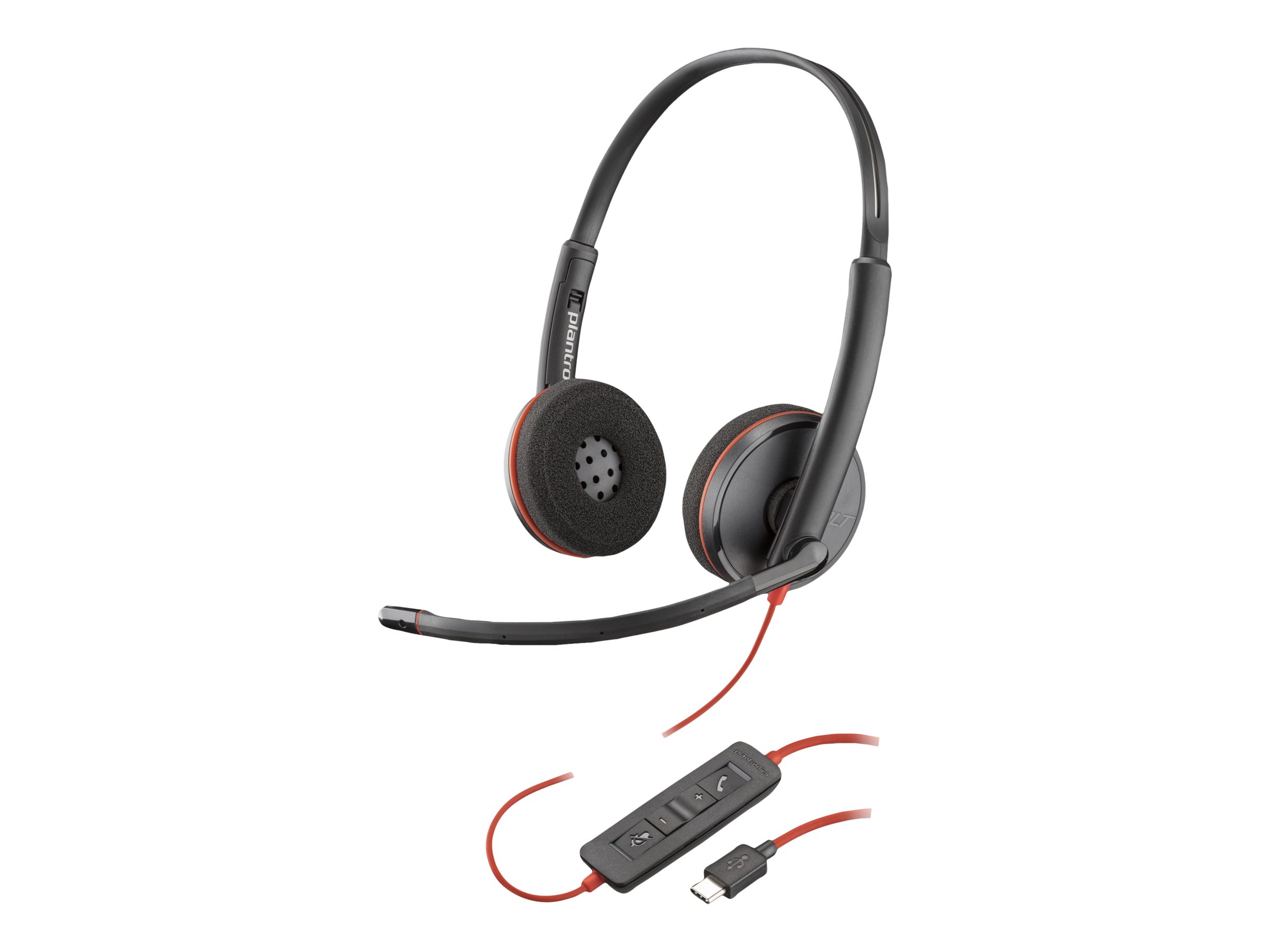 POLY Blackwire 3220 Stereo USB-C-Headset +USB-C/A Adapter (Packungseinheit)