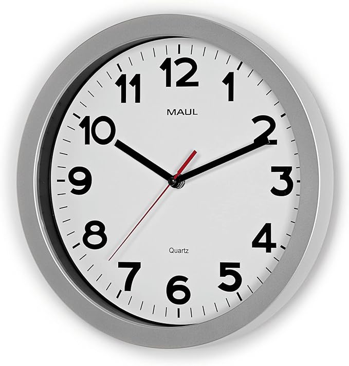 MAUL Wanduhr Step weiß/silber Kunststoff 30cm inkl. Batterie MAUL Wanduhr Step weiß/silber Kunststoff 30cm inkl. Batterie