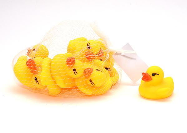 Badeentenset 10 Stk. im Netz ca.4,5 cm