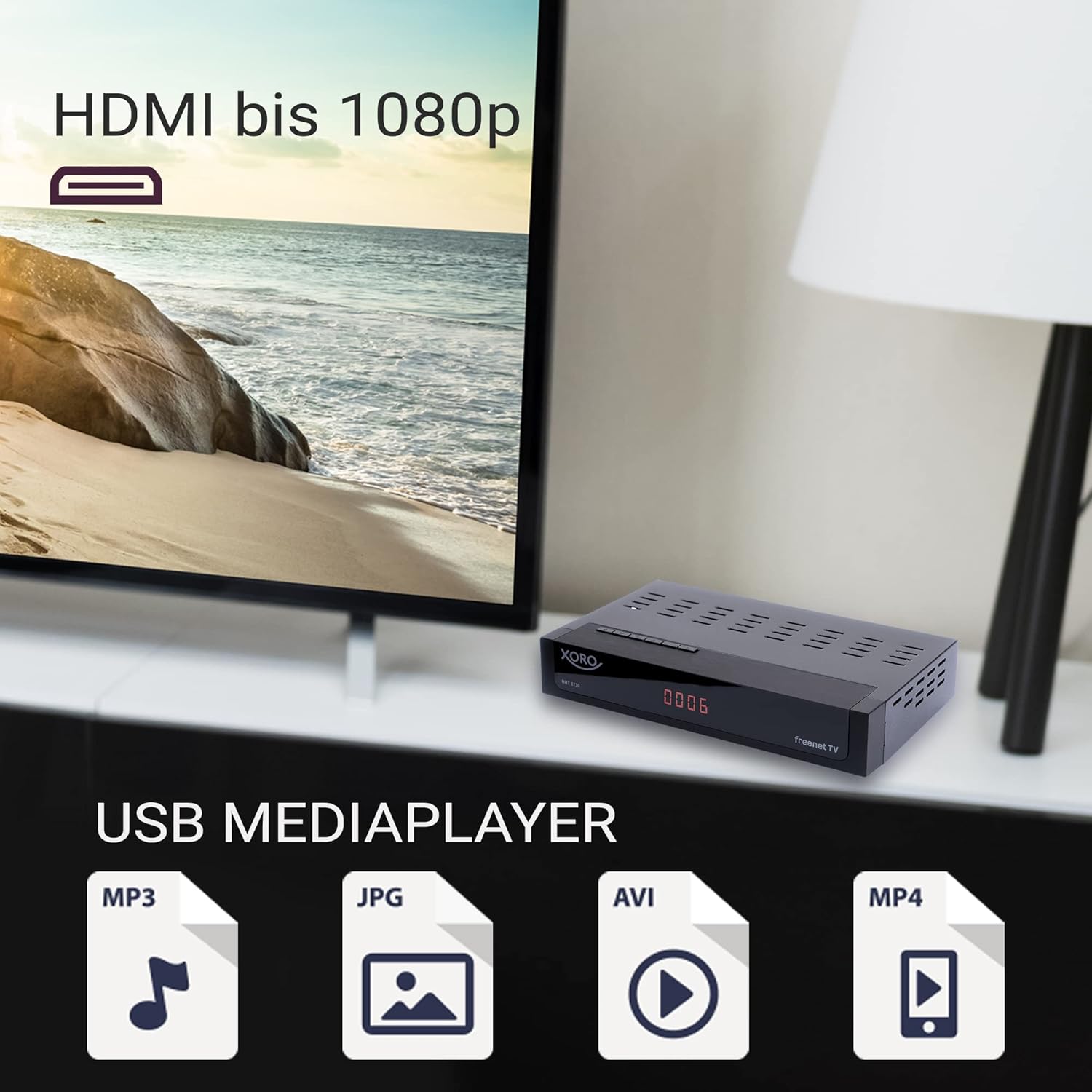 XORO HRT 8730 DVB-T/T2 Full HD Receiver schwarz XORO HRT 8730 DVB-T/T2 Full HD Receiver schwarz
