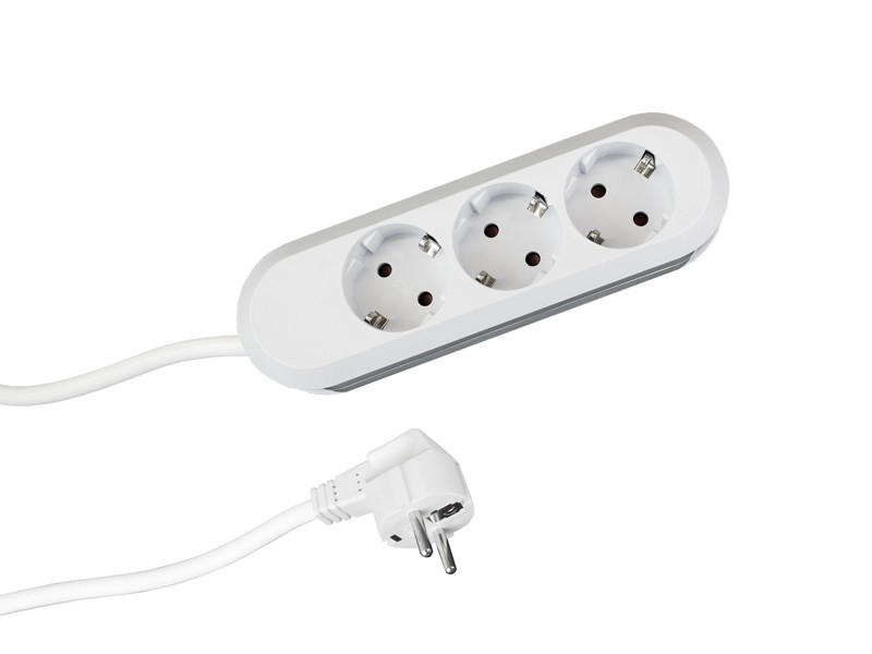 Bachmann Steckdosenleiste SMART 3-fach, weiß 5,0m, ohne Schalter