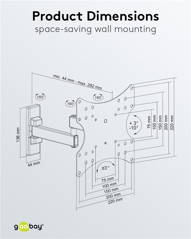 TV-Wandhalterung Basic FULLMOTION (S) TV-Wandhalterung Basic FULLMOTION (S)