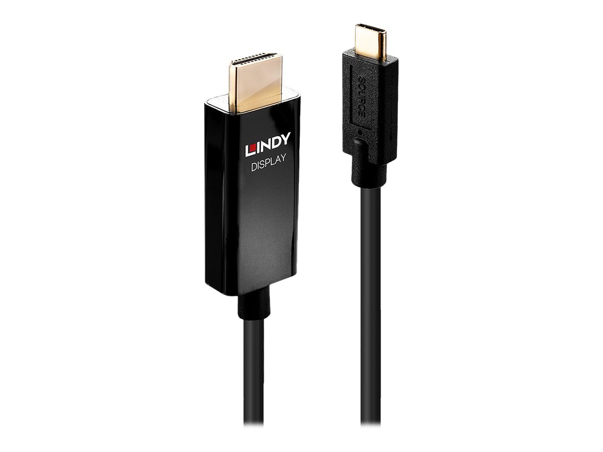 Lindy 43291 Videokabel-Adapter 1 m USB Typ-C HDMI Typ A (Standard) Schwarz